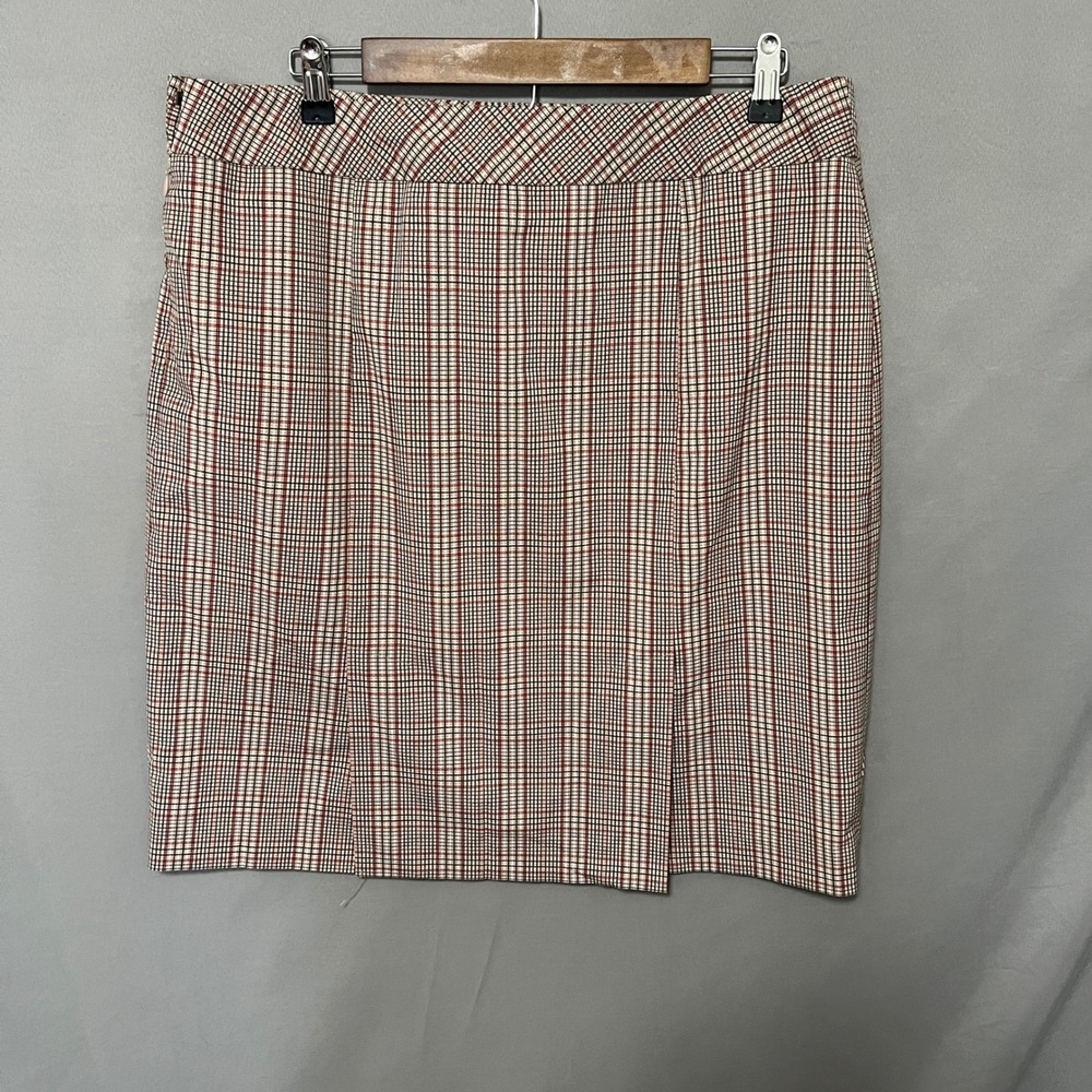Jones Wear Plaid Pencil Skirt Stretch Classic Office Wear Academia Plus Size 16 - Picture 5 of 7